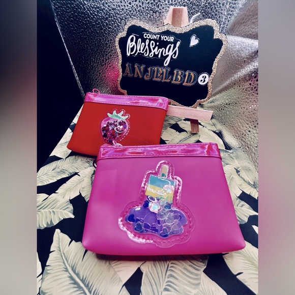 CLAIRE’S Pouch Bundle! 5”x4” Pink/Red NWT!! - Picture 2 of 3